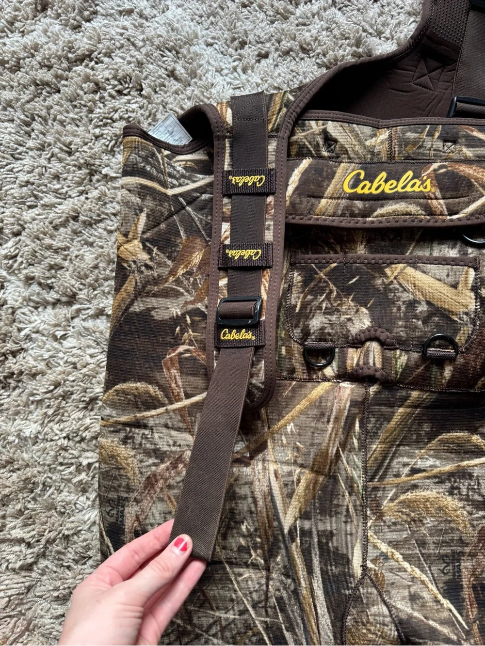 Cabela’s Size 8S Brown Camo Waders